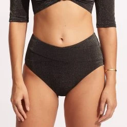 Seafolly Ladies Poolside High Waist Pant - Sepia -Seafolly shop 40673 959 Sepia 4