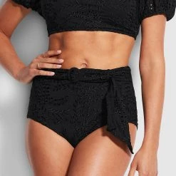 Seafolly Ladies Costa Bella High Waisted Pant - Black -Seafolly shop 40676 922 Black 3