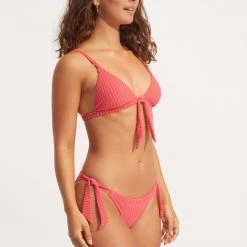 Seafolly Ladies Havana Hipster Tie Side - Sun Kissed Coral -Seafolly shop 40678 815 SunKisdCrl 5