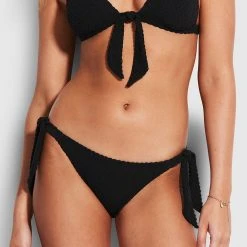 Seafolly Ladies Riviera Hipster Tie Side - Black -Seafolly shop 40678 929 Black 3