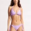 Seafolly Ladies Paradise Garden Hipster Tie Side - Lilac Spot -Seafolly shop 40678 960 Lilac 20Spot 1