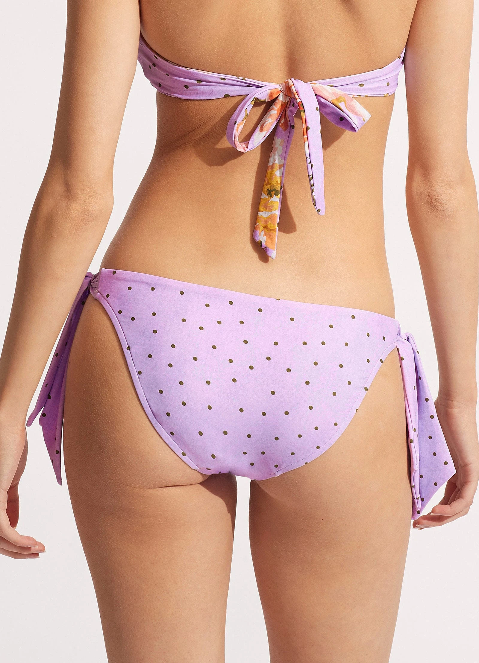 Seafolly Ladies Paradise Garden Hipster Tie Side - Lilac Spot 7 Seafolly Ladies Paradise Garden Hipster Tie Side - Lilac Spot - Image 5