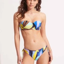 Seafolly Ladies Tropfest Loop Tie Side Pant - True Navy