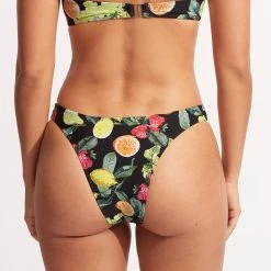 Seafolly Ladies Lemoncello High Cut Rio - Black -Seafolly shop 40682 945 Black 5