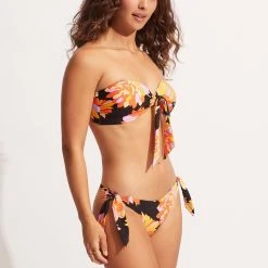 Seafolly Ladies Palm Springs Tie-Side Pant - Black 11 Seafolly Ladies Palm Springs Tie-Side Pant - Black -Seafolly shop 40683 703 Black 5