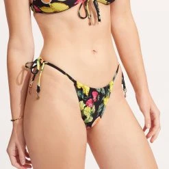 Seafolly Ladies Lemoncello Drawstringtie Side Rio Pant - Black 14 Seafolly Ladies Lemoncello Drawstringtie Side Rio Pant - Black -Seafolly shop 40687 945 Black 5