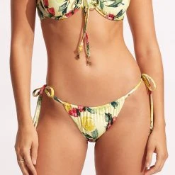 Seafolly Ladies Lemoncello Drawstringtie Side Rio Pant - Lemoncello -Seafolly shop 40687 945 Lemoncello 3
