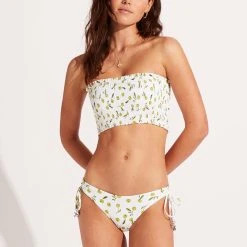 Seafolly Ladies Summer Crush Loop Tie Side Pant - Soft Olive