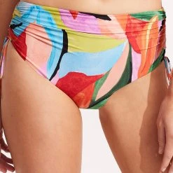 Seafolly Ladies Tropfest Drawstring Hipster - Aquamarine -Seafolly shop 40694 978 Aquamarine 3