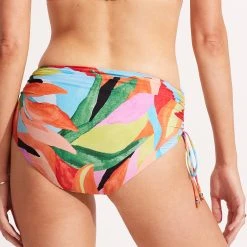 Seafolly Ladies Tropfest Drawstring Hipster - Aquamarine -Seafolly shop 40694 978 Aquamarine 6