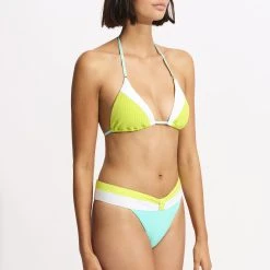 Seafolly Ladies Slice Of Splice Banded Pant - Lime Burst -Seafolly shop 40695 990 Lime 20Burst 5