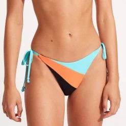 Seafolly Ladies Slice Of Splice Tie Side Bikini Bottom - Black 10 Seafolly Ladies Slice Of Splice Tie Side Bikini Bottom - Black -Seafolly shop 40696 990 Black 2