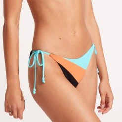 Seafolly Ladies Slice Of Splice Tie Side Bikini Bottom - Black 12 Seafolly Ladies Slice Of Splice Tie Side Bikini Bottom - Black -Seafolly shop 40696 990 Black 4