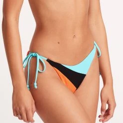 Seafolly Ladies Slice Of Splice Tie Side Bikini Bottom - Tango -Seafolly shop 40696 990 Tango 4