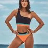 Seafolly Ladies Slice Of Splice High Waisted Bikini Bottom - Tango -Seafolly shop 40697 990 Tango 1