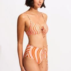 Seafolly Ladies Mod Squad High Waisted Pant - Mandarin 11 Seafolly Ladies Mod Squad High Waisted Pant - Mandarin -Seafolly shop 40705 050 Mandarin 5