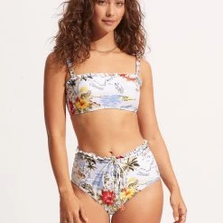 Seafolly Ladies Coast To Coast High Waisted Pant - Powder Blue