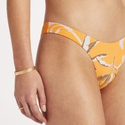 Seafolly Ladies Palm Paradise High Cut Rio Pant - Rockmelon -Seafolly shop 40707 028 Rockmelon 7