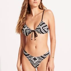 Seafolly Ladies Zanzibar High Cut Rio Pant - Black