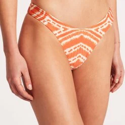 Seafolly Ladies Zanzibar High Cut Rio Pant - Mandarin -Seafolly shop 40707 049 Mandarin 6
