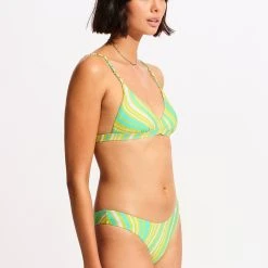 Seafolly Ladies Mod Squad High Cut Rio - Lime Burst -Seafolly shop 40707 050 Lime 20Burst 5