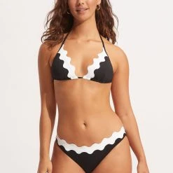 Seafolly Ladies Gia Ric Rac Hipster Pant - Black