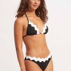 Seafolly Ladies Gia Ric Rac Hipster Pant - Black -Seafolly shop 40711 717 Black 5