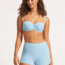 Seafolly Ladies Havana Boyleg - Powder Blue