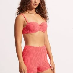 Seafolly Ladies Havana Boyleg - Sun Kissed Coral -Seafolly shop 40712 815 SunKisdCrl 5