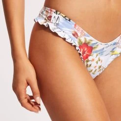 Seafolly Ladies Coast To Coast High Cut Rio Pant - Powder Blue -Seafolly shop 40716 913 PowderBlue 7