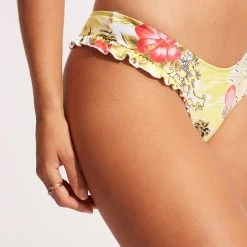 Seafolly Ladies Coast To Coast High Cut Rio Pant - Wild Lime -Seafolly shop 40716 913 Wild 20Lime 7