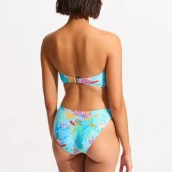 Seafolly Ladies Under The Sea High Leg Bikini Bottom - Blue Mist -Seafolly shop 40726 061 Blue 20Mist 6