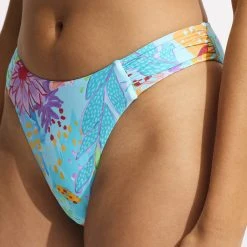 Seafolly Ladies Under The Sea High Leg Bikini Bottom - Blue Mist -Seafolly shop 40726 061 Blue 20Mist 7