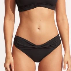 Seafolly Ladies Seafolly Collective Twist Band Hipster -Seafolly shop 44320 942 Black 3
