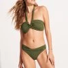 Seafolly Ladies Seafolly Collective Twist Band Hipster - Olive -Seafolly shop 44320 942 Olive 3