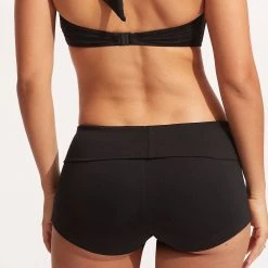 Seafolly Ladies Seafolly Collective Roll Top Boyleg -Seafolly shop 44399 942 Black 5