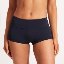 Seafolly Ladies Seafolly Collective Roll Top Boyleg -Seafolly shop 44399 942 True 20Navy 3