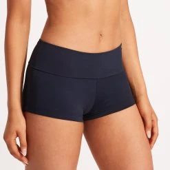 Seafolly Ladies Seafolly Collective Roll Top Boyleg -Seafolly shop 44399 942 True 20Navy 4