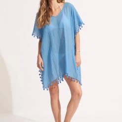 Seafolly Ladies Amnesia Kaftan - Azure