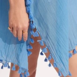 Seafolly Ladies Amnesia Kaftan - Azure 9 Seafolly Ladies Amnesia Kaftan - Azure -Seafolly shop 52162 Azure 6