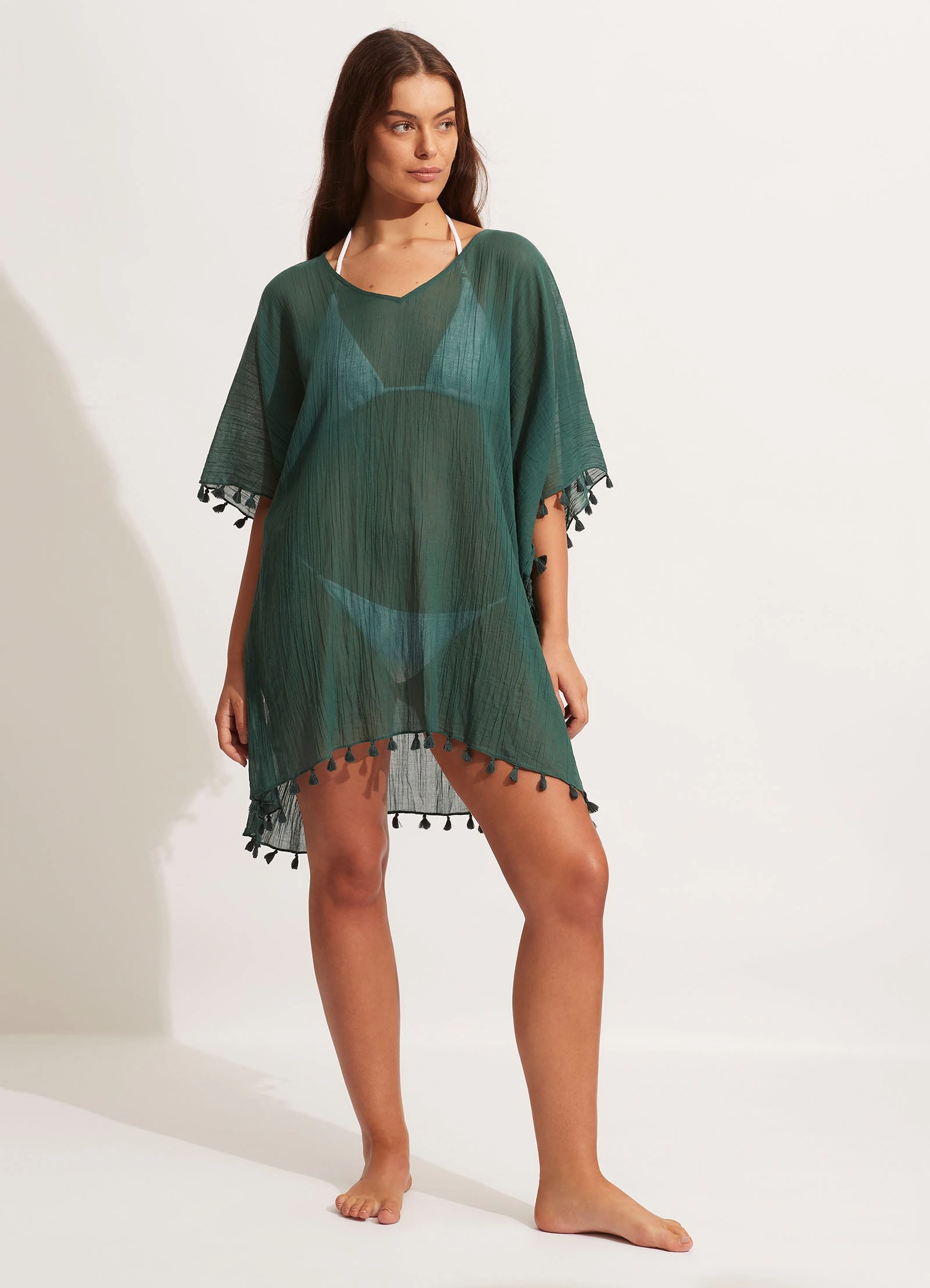 Seafolly Ladies Amnesia Kaftan - Evergreen 4 Seafolly Ladies Amnesia Kaftan - Evergreen - Image 2