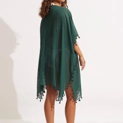 Seafolly Ladies Amnesia Kaftan - Evergreen 11 Seafolly Ladies Amnesia Kaftan - Evergreen -Seafolly shop 52162 Evergreen 4