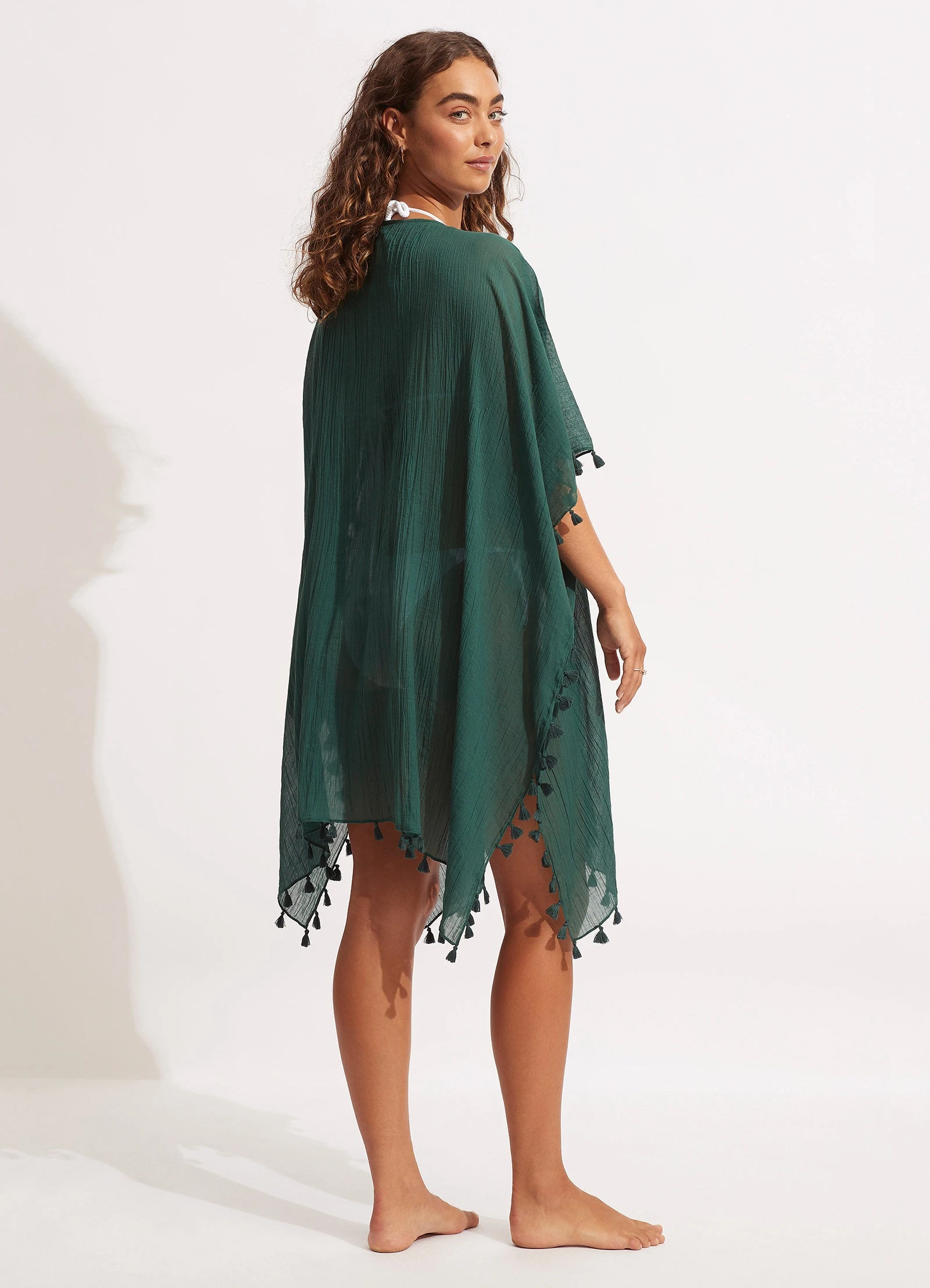 Seafolly Ladies Amnesia Kaftan - Evergreen 6 Seafolly Ladies Amnesia Kaftan - Evergreen - Image 4