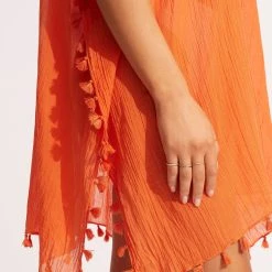 Seafolly Ladies Amnesia Kaftan - Mandarin -Seafolly shop 52162 Mandarin 6