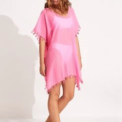 Seafolly Ladies Amnesia Kaftan - Pink -Seafolly shop 52162 Pink 3