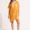 Seafolly Ladies Amnesia Kaftan - Rockmelon -Seafolly shop 52162 Rockmelon 3
