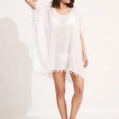 Seafolly Ladies Amnesia Kaftan - White