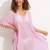 Seafolly Ladies Amnesia Kaftan - Wild Rose -Seafolly shop 52162 WildRose 1