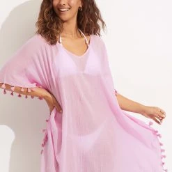 Seafolly Ladies Amnesia Kaftan - Wild Rose