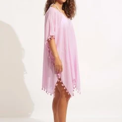 Seafolly Ladies Amnesia Kaftan - Wild Rose -Seafolly shop 52162 WildRose 3